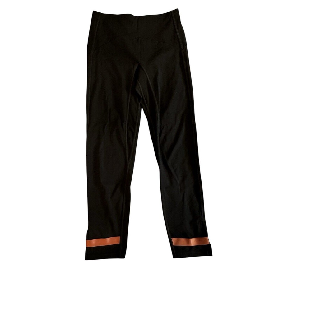 Zyia‎ Active Women's Size 4 Black Strap Deluxe High Rise 7/8 Leggings Workout